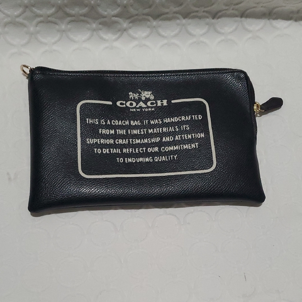 Coach Black Leather Pouch
